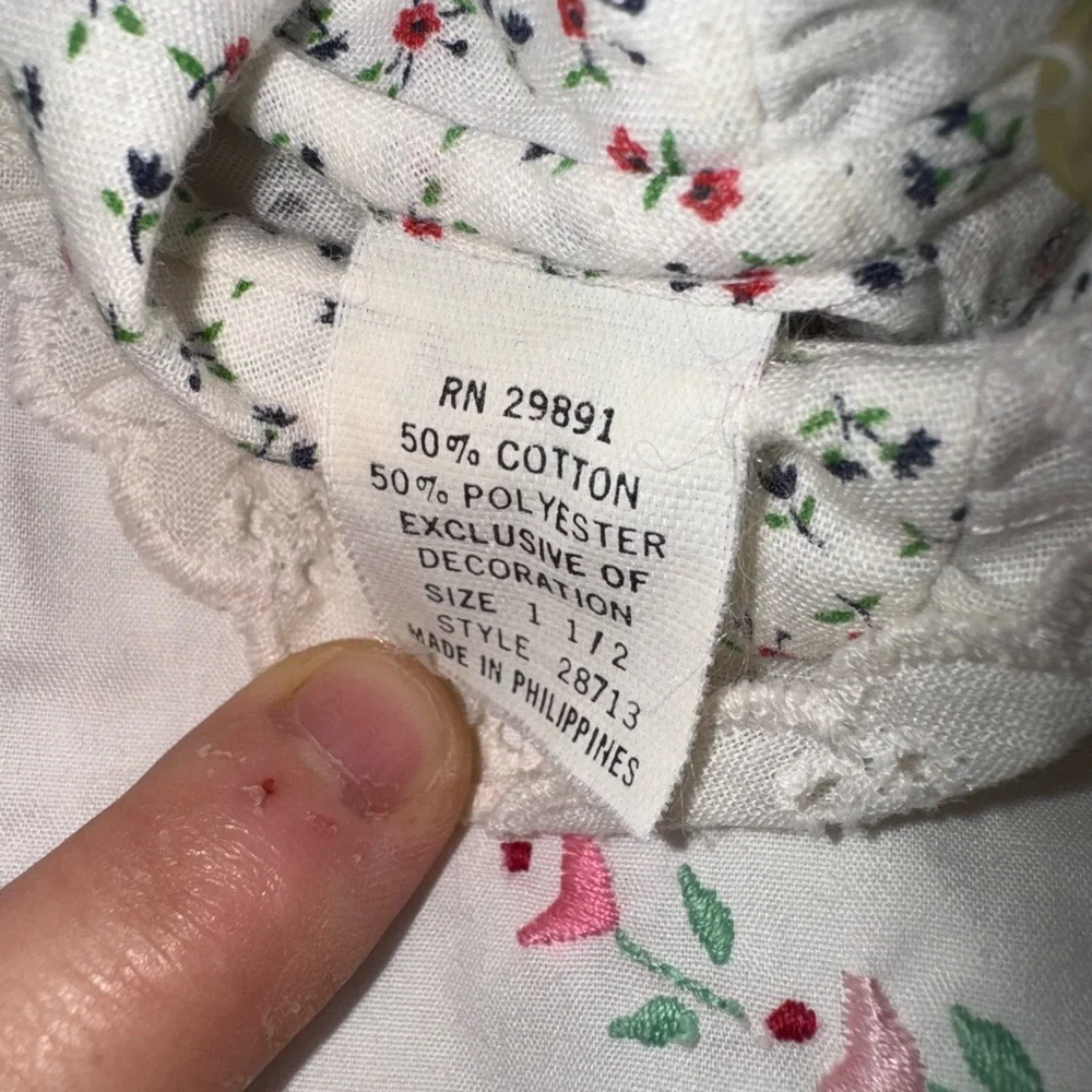 Nanas Pet By JcPenny Vintage Baby Ditsy Dress with Bib Size 18m